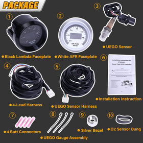 FHRHRY gauge installed in a car dash offering compact professional fit