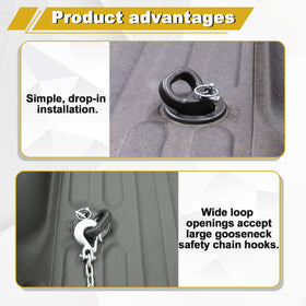 FHRHRY installed gooseneck ball in RAM truck bed demonstrating direct fit