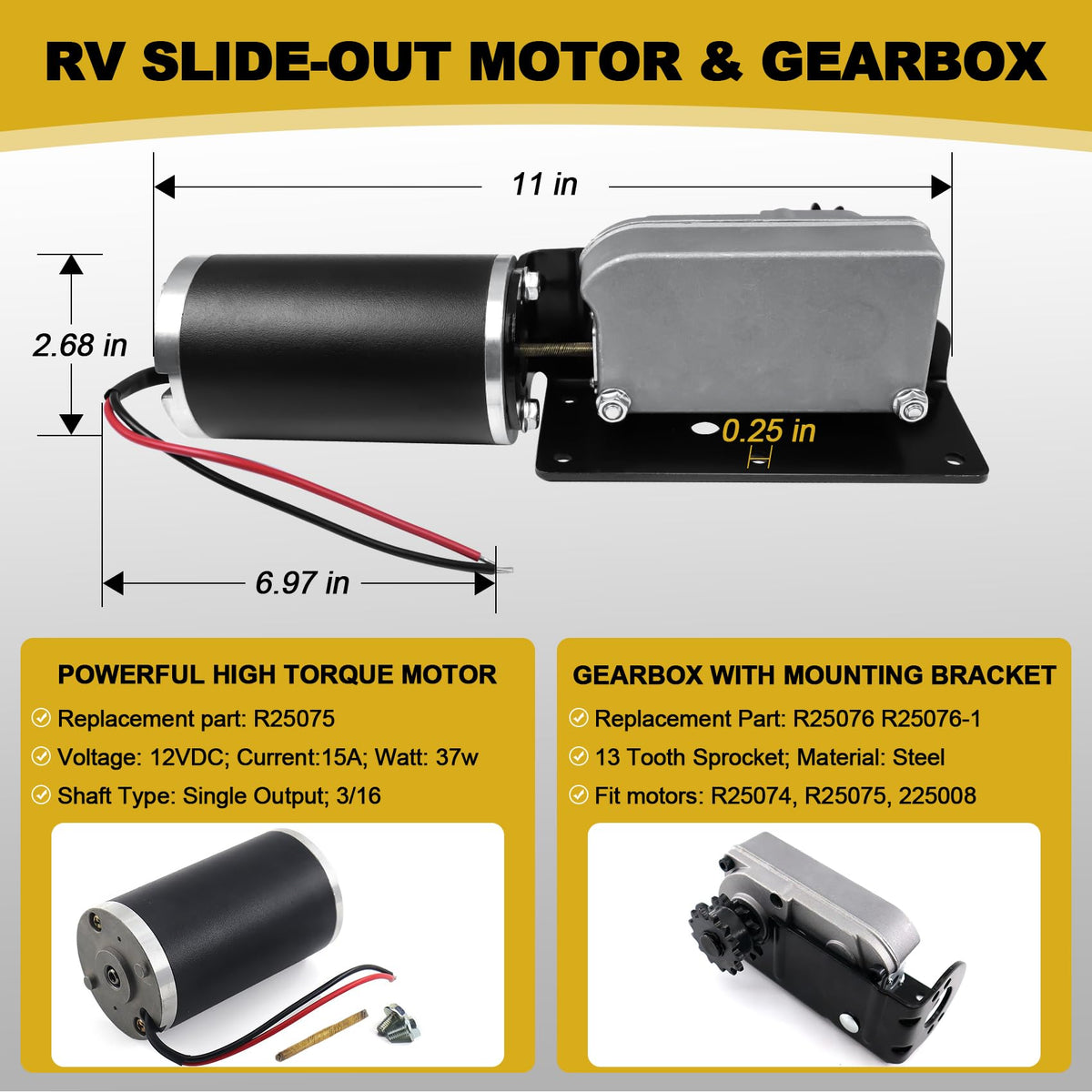 FHRHRY size comparison with ruler showing compact OEM-matching dimensions