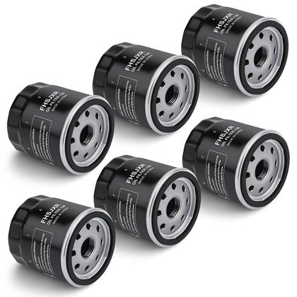 FHSJXR front view of six-pack oil filters showing packaging and easy stock replacement