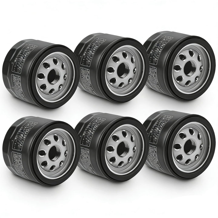 FHSJXR front view of six-pack filters showing labels and packaging durability