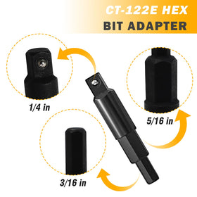 FHTDW hardened S2 hex bit adapters side-by-side delivering impact resistance