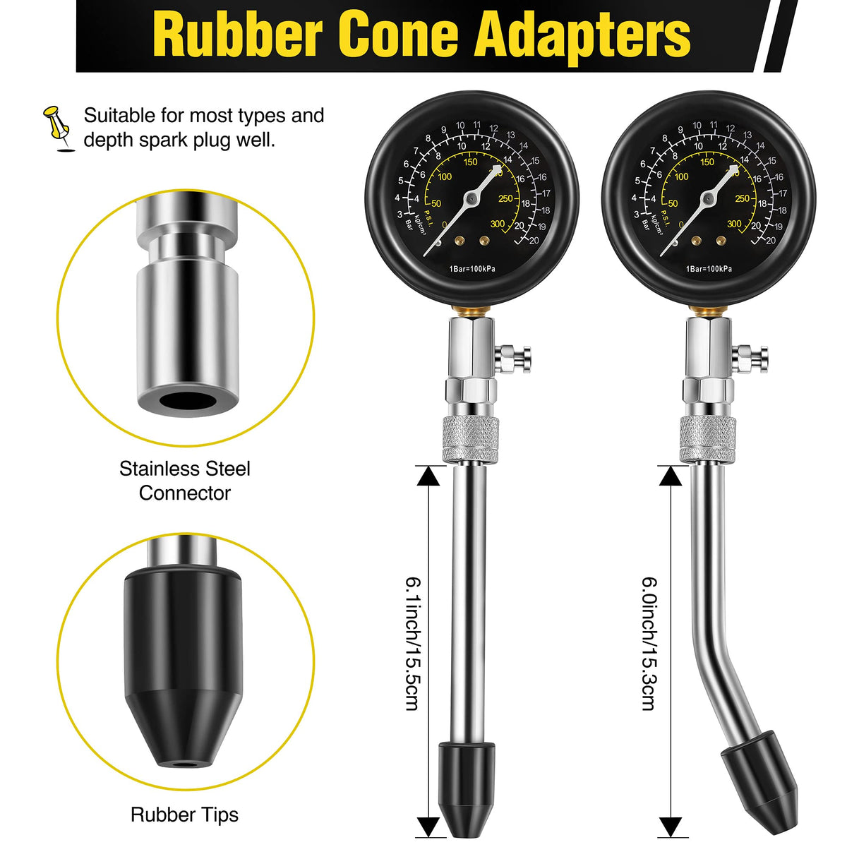 Fiada spark plug tester connected to ignition wire showing quick diagnosis