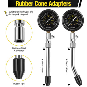 Fiada spark plug tester connected to ignition wire showing quick diagnosis
