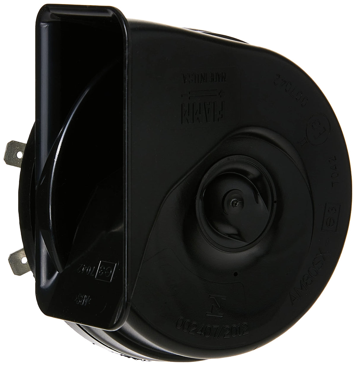 FIAMM Freeway Blaster front view showing horn face and mounting bracket for reliable signaling
