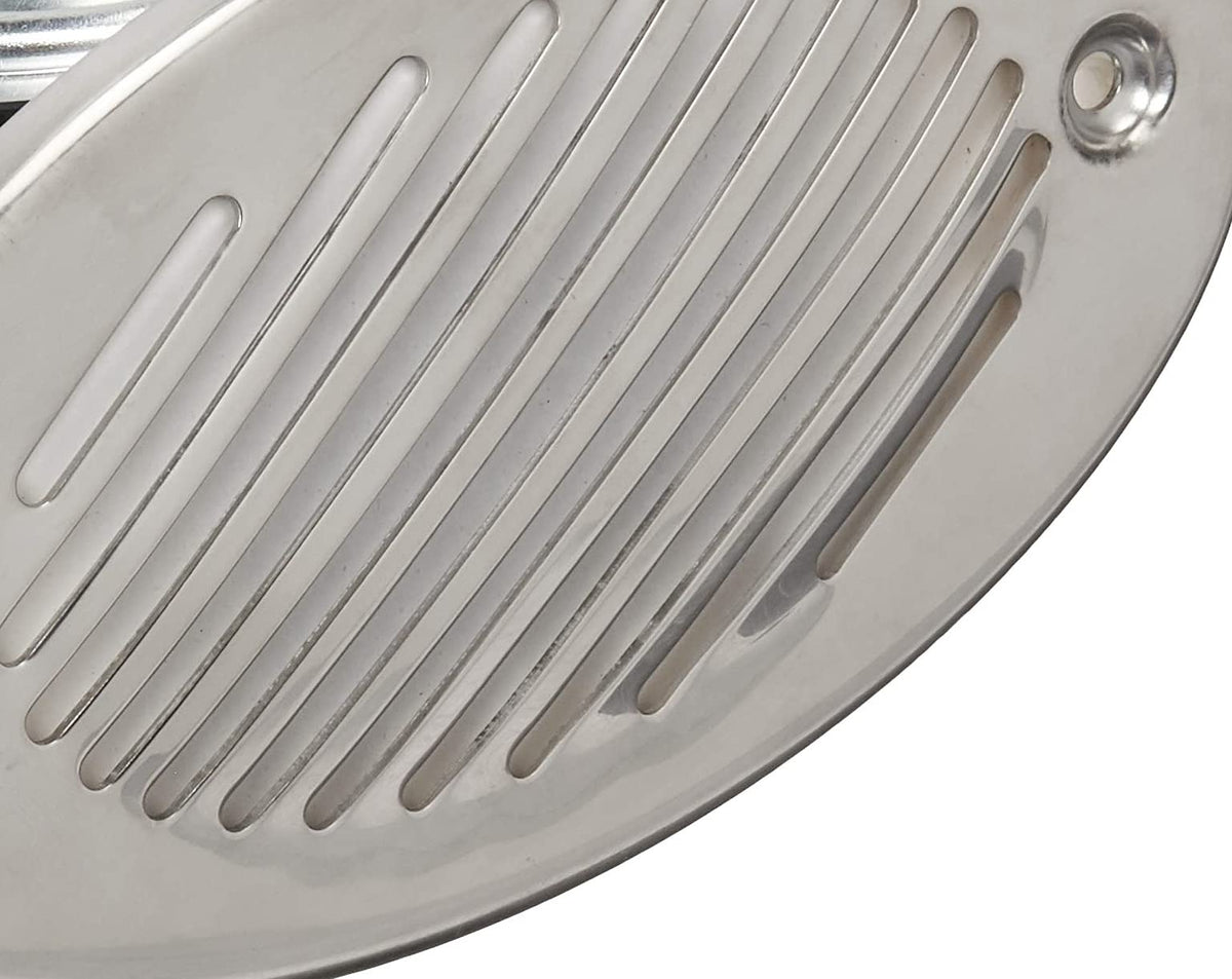 FIAMM stainless steel grill closeup highlighting corrosion resistance and clean look