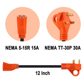 Ficstar close-up of TT-30P male plug demonstrating secure contact and reliable connection
