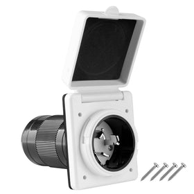 Ficstar front panel inlet showing face and cover for secure connection