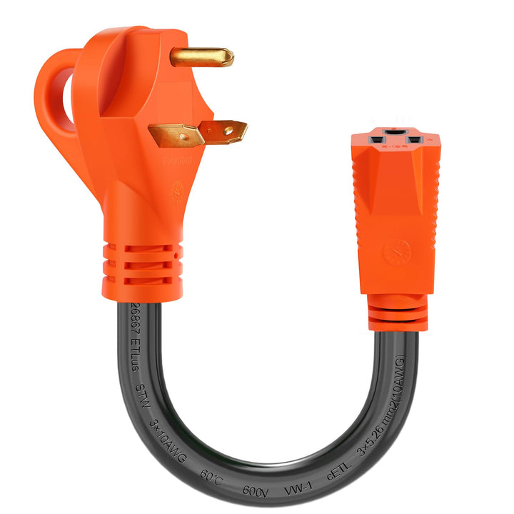 Ficstar front view of dogbone adapter showing connectors and compact design for easy portability