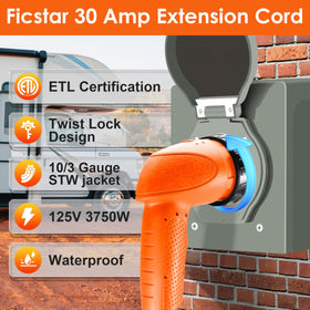 Ficstar male end with polarity lamp preventing incorrect wiring issues