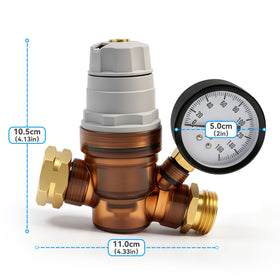 Ficstar regulator on campsite setup illustrating reliable outdoor water pressure control