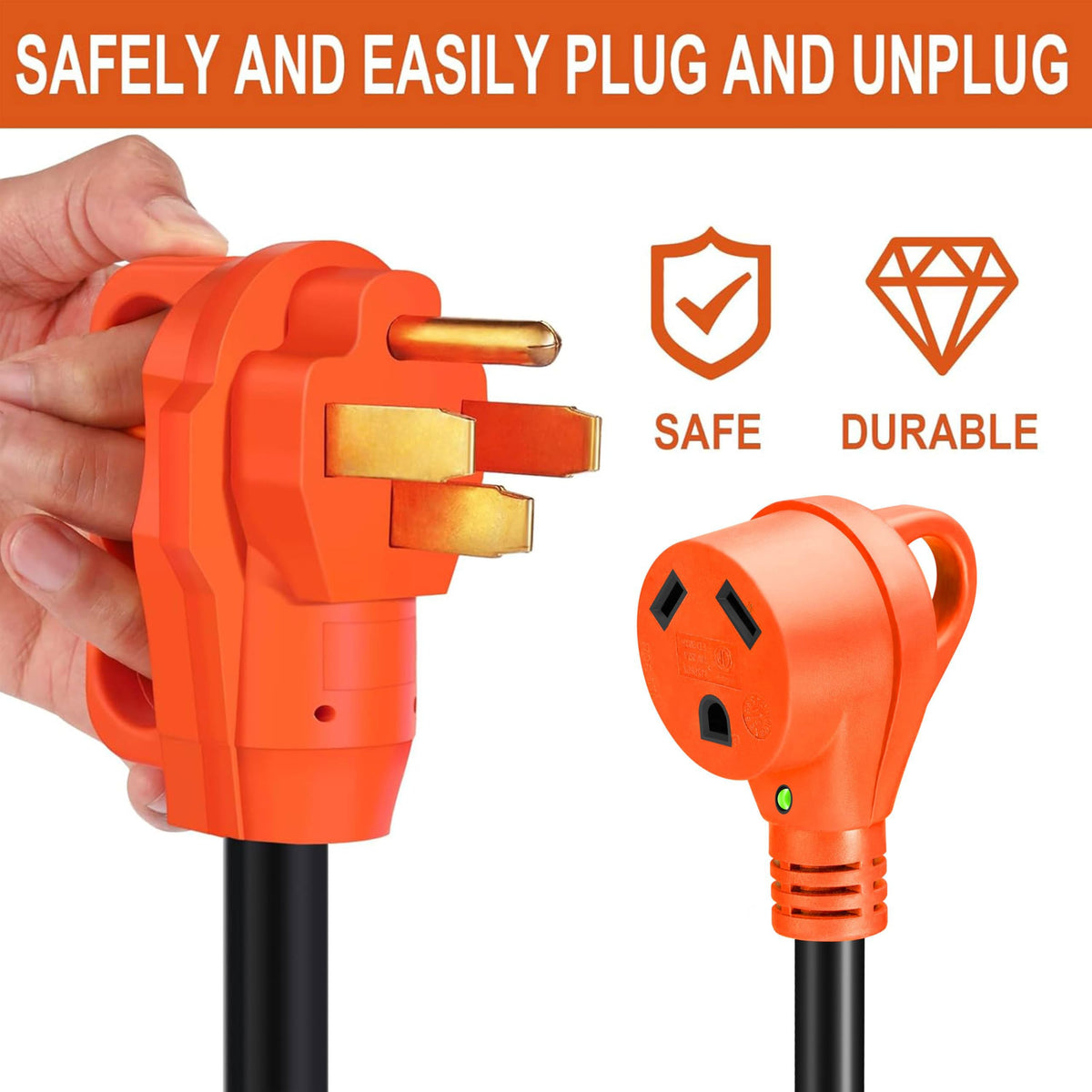 Ficstar side profile showing molded strain-relief to prevent cord damage benefit