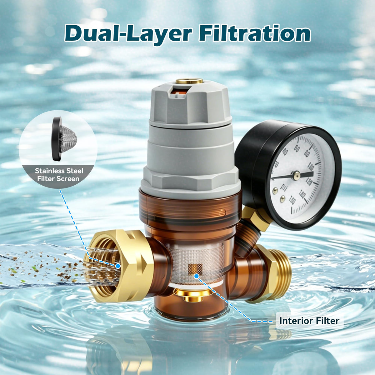 Ficstar threaded 3/4-inch connection detail enabling fast secure hookup advantage