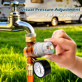 Ficstar close-up of top adjustable dial with clear markings for easy pressure presets