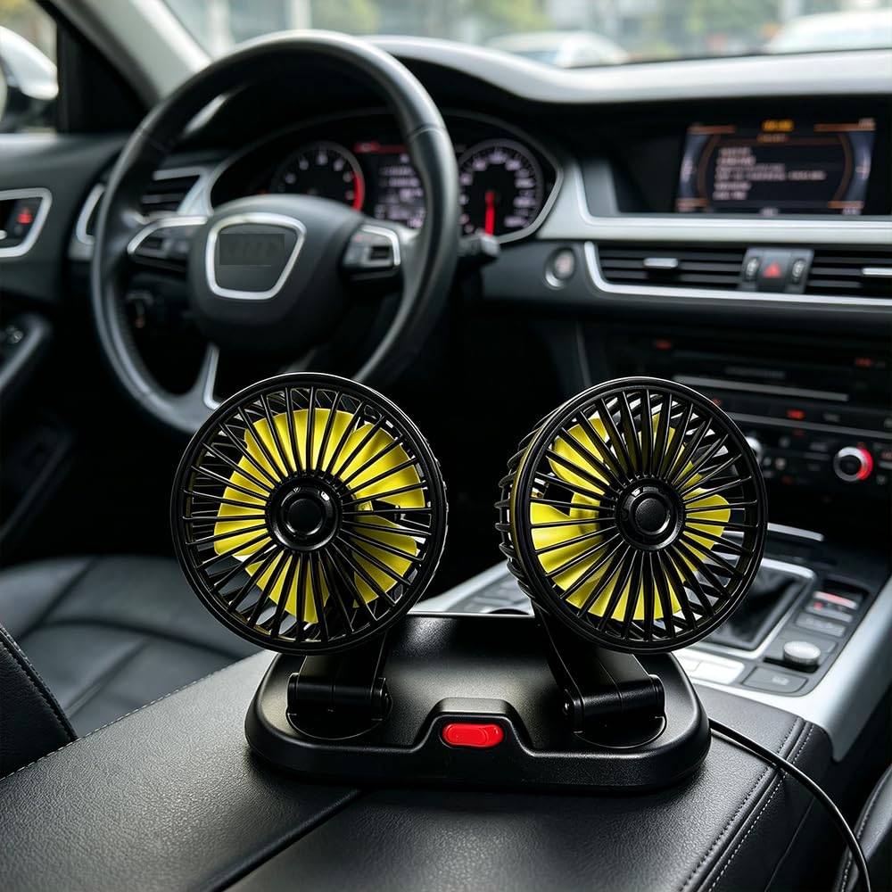 Fidensis installed on car dashboard providing quick cooling for driver benefit