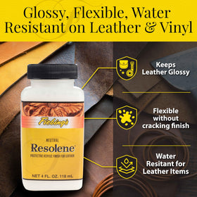 Applying Fiebing's acrylic resolene with sheep wool for smooth even coverage