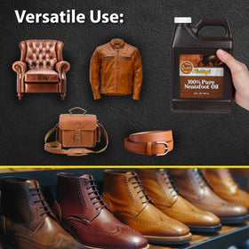 Fiebing's used to condition a leather boot restoring suppleness and protection