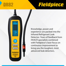 Fieldpiece DR82 LED tip and replaceable filter tip detail for precise detection