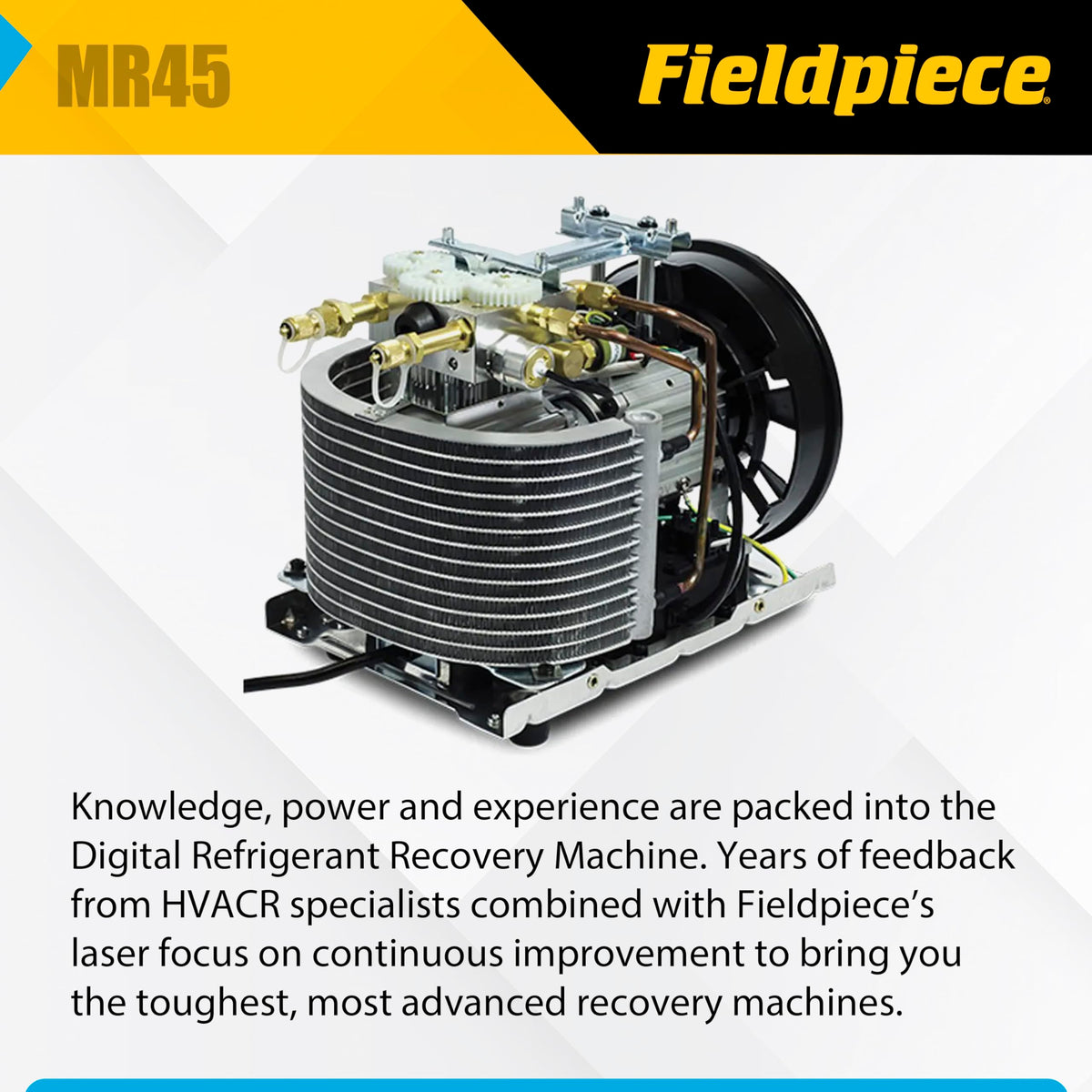 Fieldpiece MR45 easy access ports and controls for speedy hookups benefit