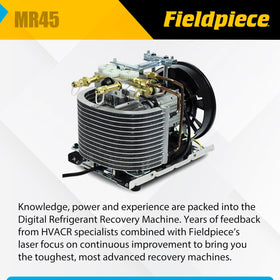 Fieldpiece MR45 easy access ports and controls for speedy hookups benefit