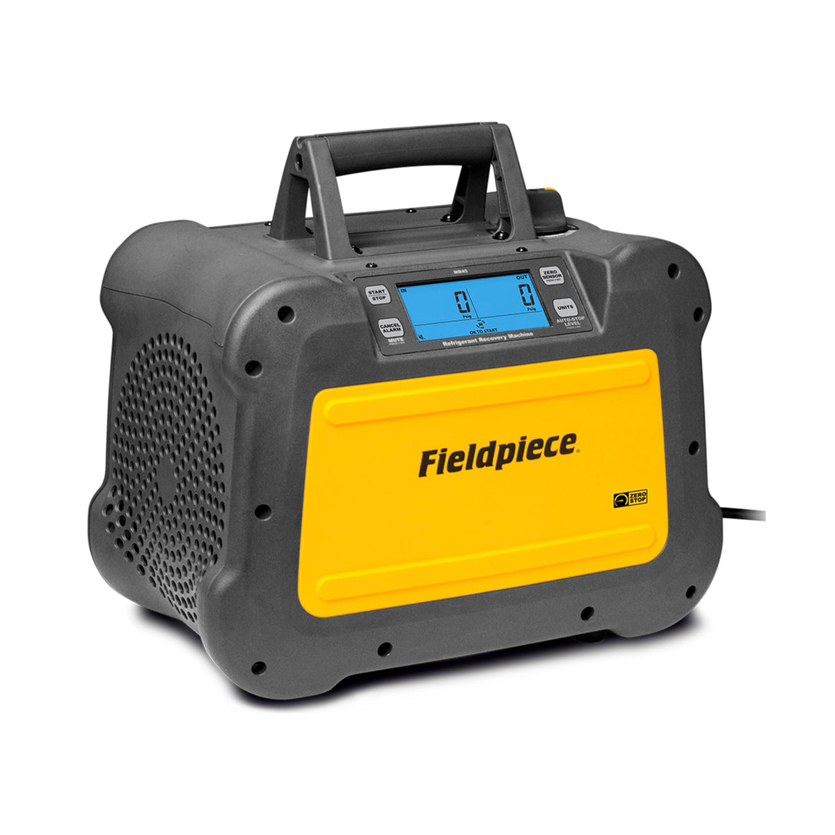 Fieldpiece MR45 front panel showing digital display and portability benefit