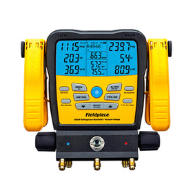 Fieldpiece SM382V front view showing display and controls for faster diagnostics