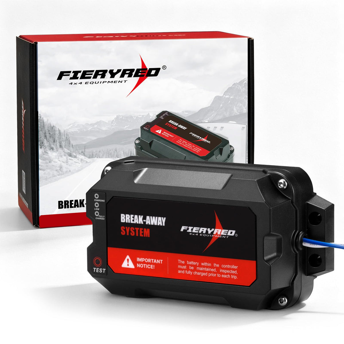 FIERYRED front panel breakaway kit showing compact housing and controls for quick installation