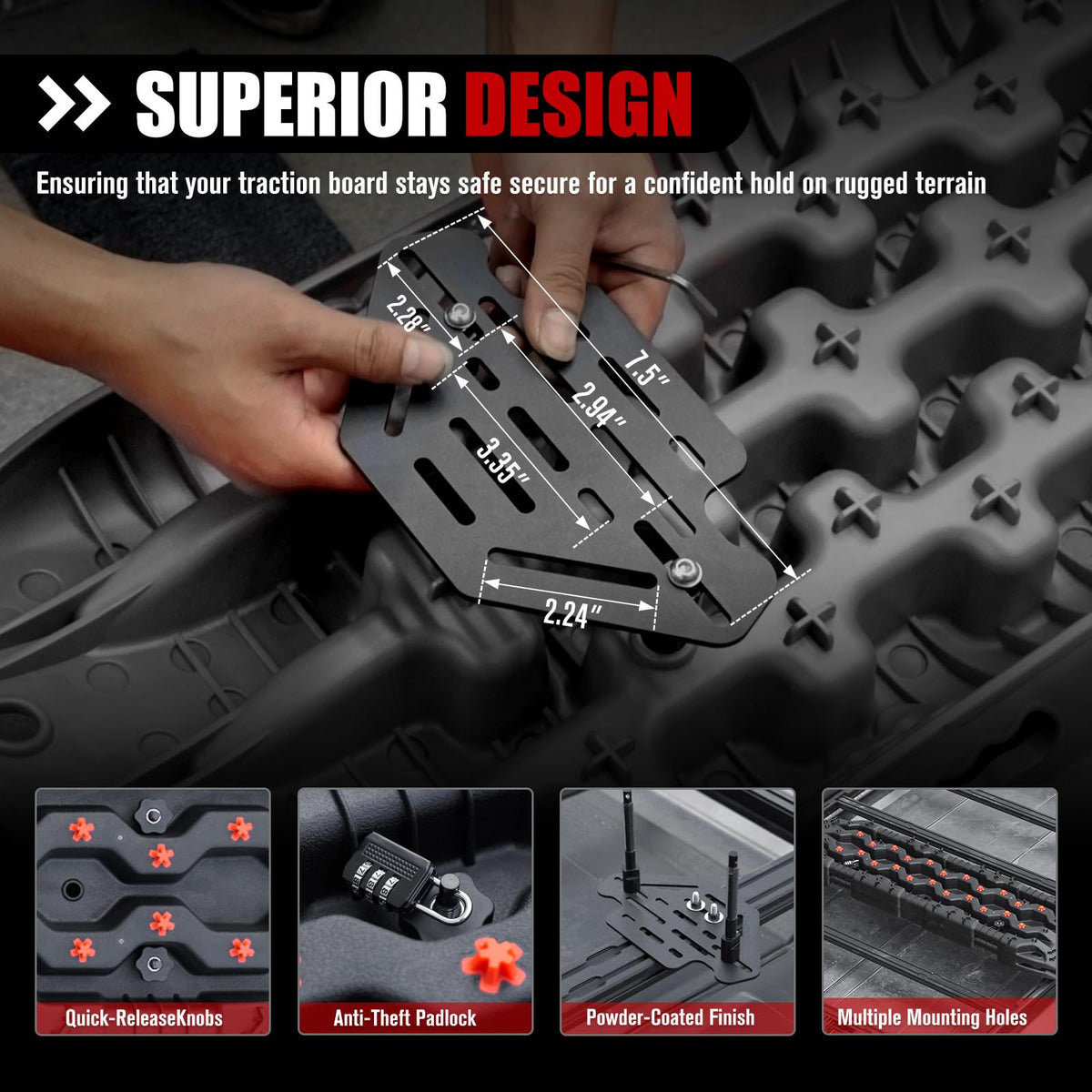 FieryRed laid out hardware and instructions simplifies installation process