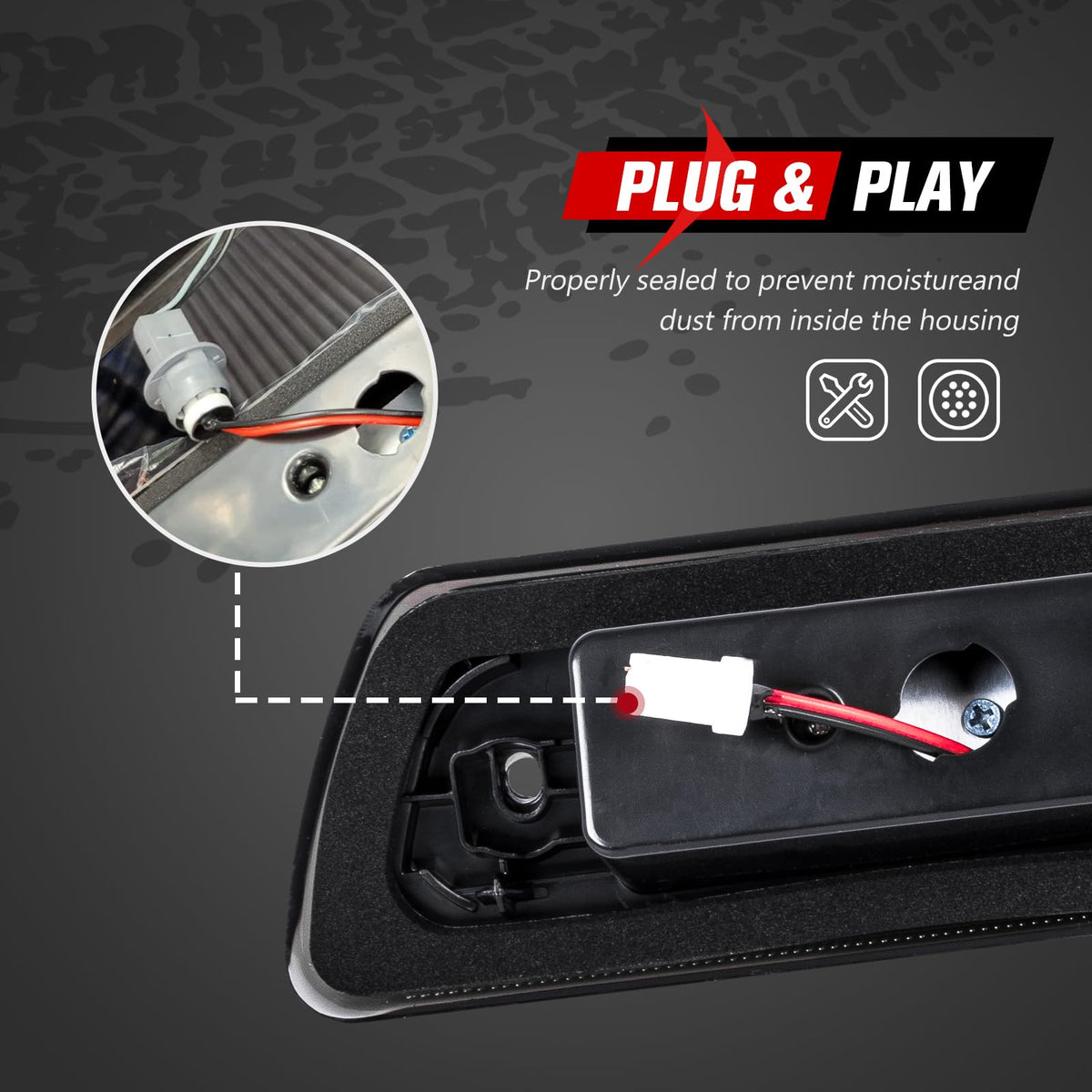 FIERYRED installed on Ford F-150 cab demonstrating direct-fit replacement benefit
