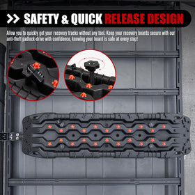 FieryRed boards mounted on roof rack in use frees interior space advantage