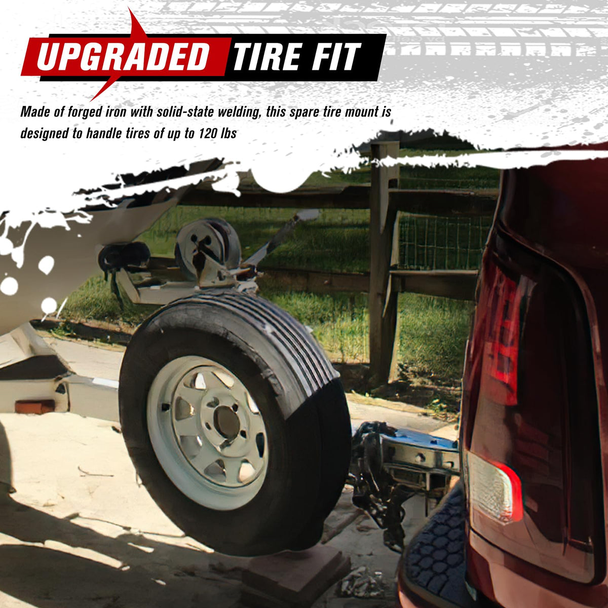 FIERYRED wheel installed showing bolt pattern compatibility benefit