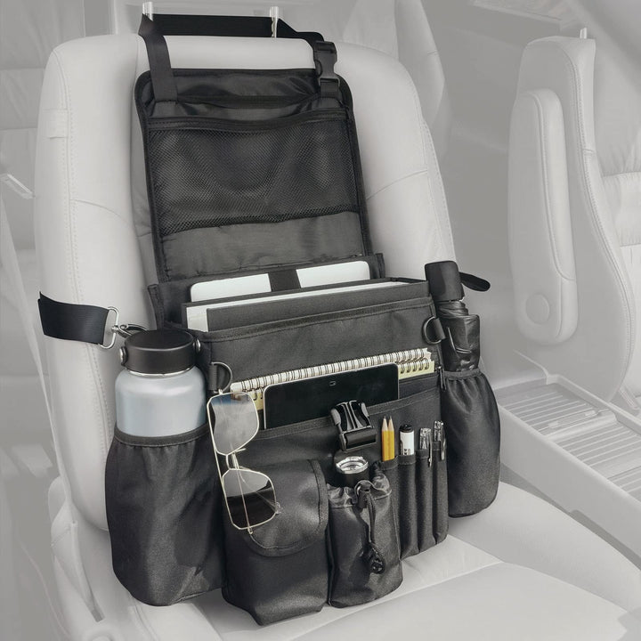 FifthQuarter front view showing all pockets and organized access benefit