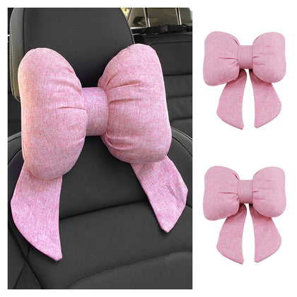 Figpade bow pillow front view showing cute design and added neck comfort