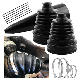 Figpade front view of kit showing boots, clamps and tool for easy repair