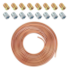 Figpade front view of 25ft brake line spool showing compact packaging and convenience