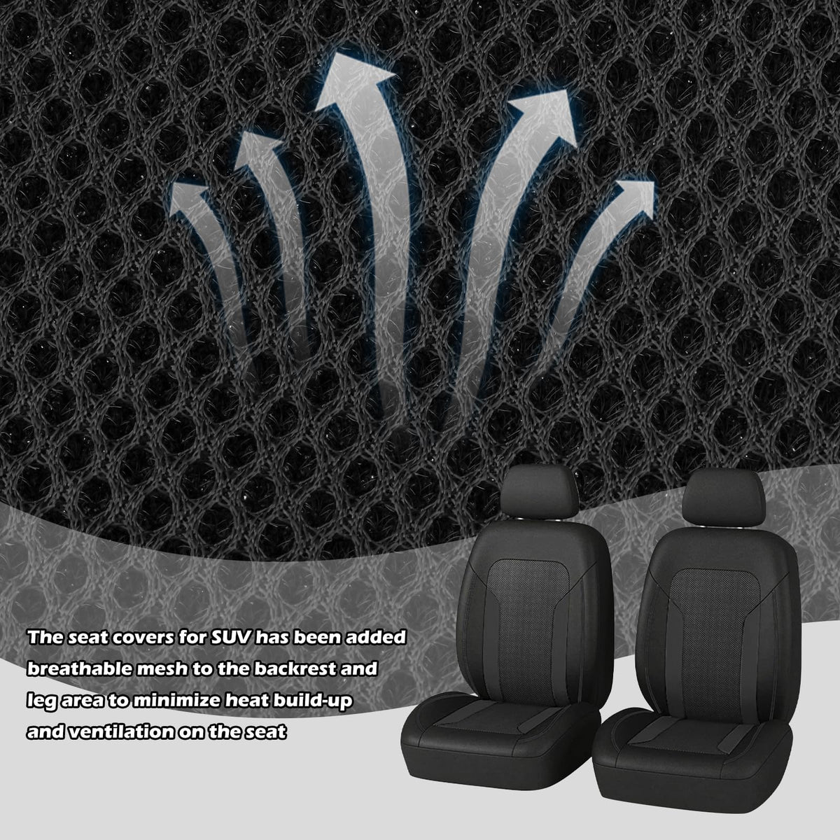 figpade installed on a car front seat demonstrating secure fit and aesthetics