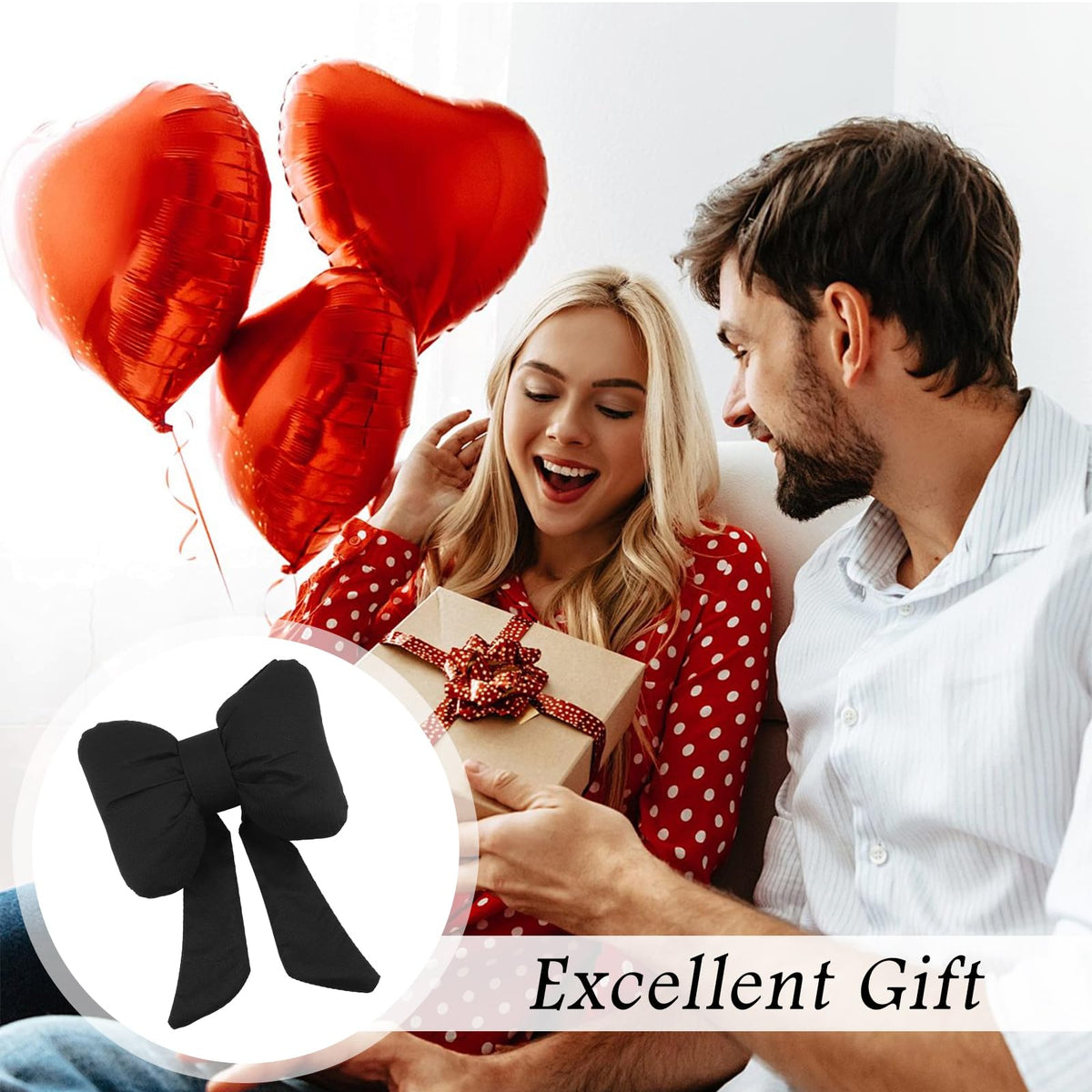 Figpade black bow pillows in car interior adding decorative comfort