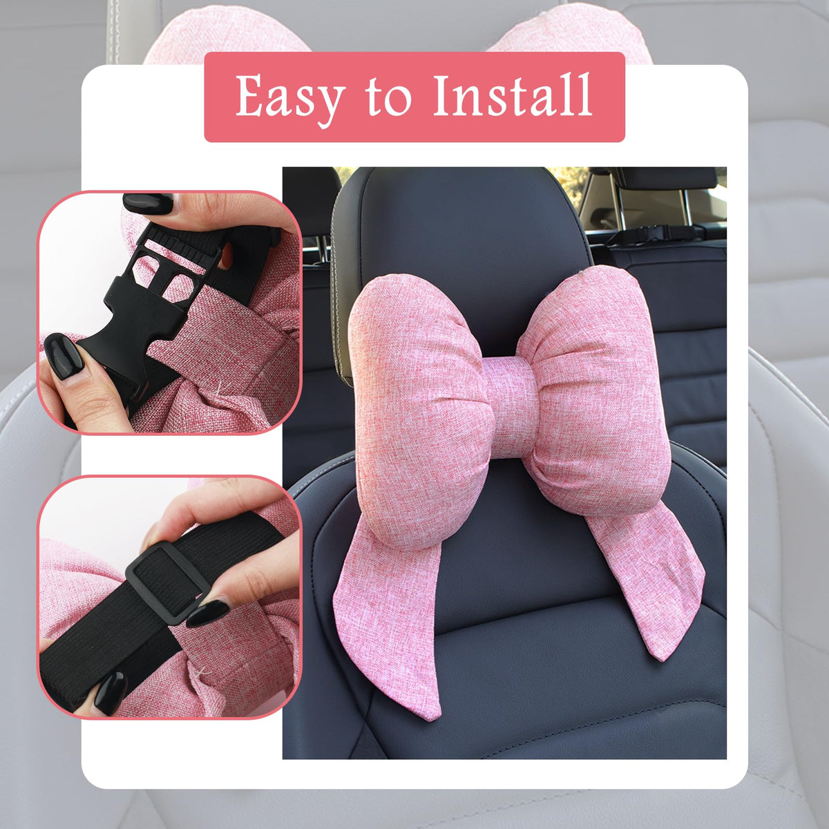 Figpade pillow beside a hand to show size and easy portability
