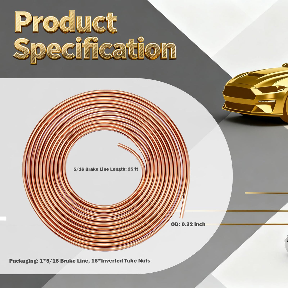Figpade close-up of copper-plated tubing surface highlighting corrosion resistance