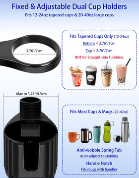 Figtacico u-groove holder with handled mug offering secure-handle benefit