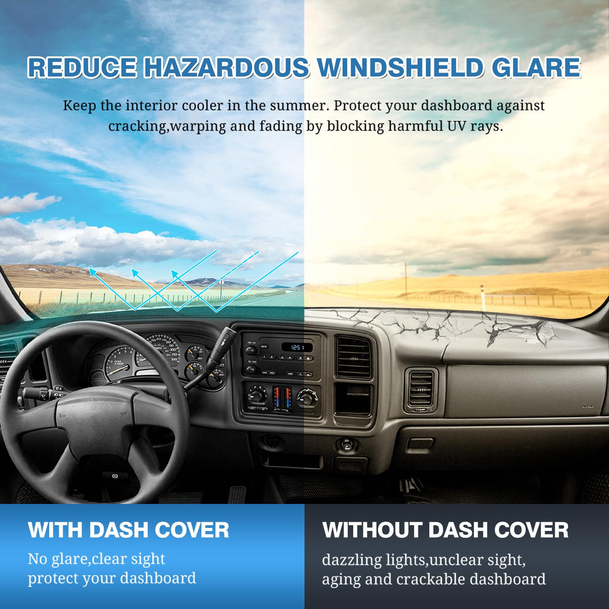 FIILINES dash cover adhesive straps and hardware for secure attachment