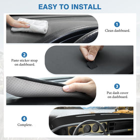 FIILINES dash cover in parked Ram showing cabin protection from sunlight
