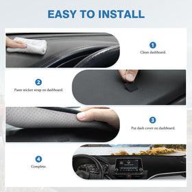 FIILINES folded mat with adhesive straps showing easy storage and installation