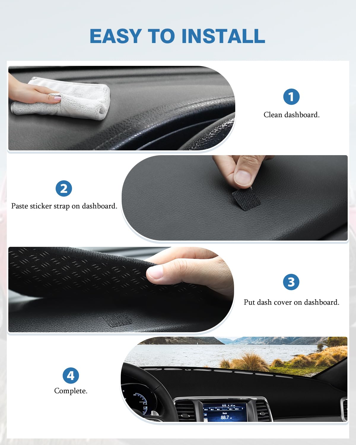 FIILINES lifestyle cabin shot showing reduced windshield glare benefit