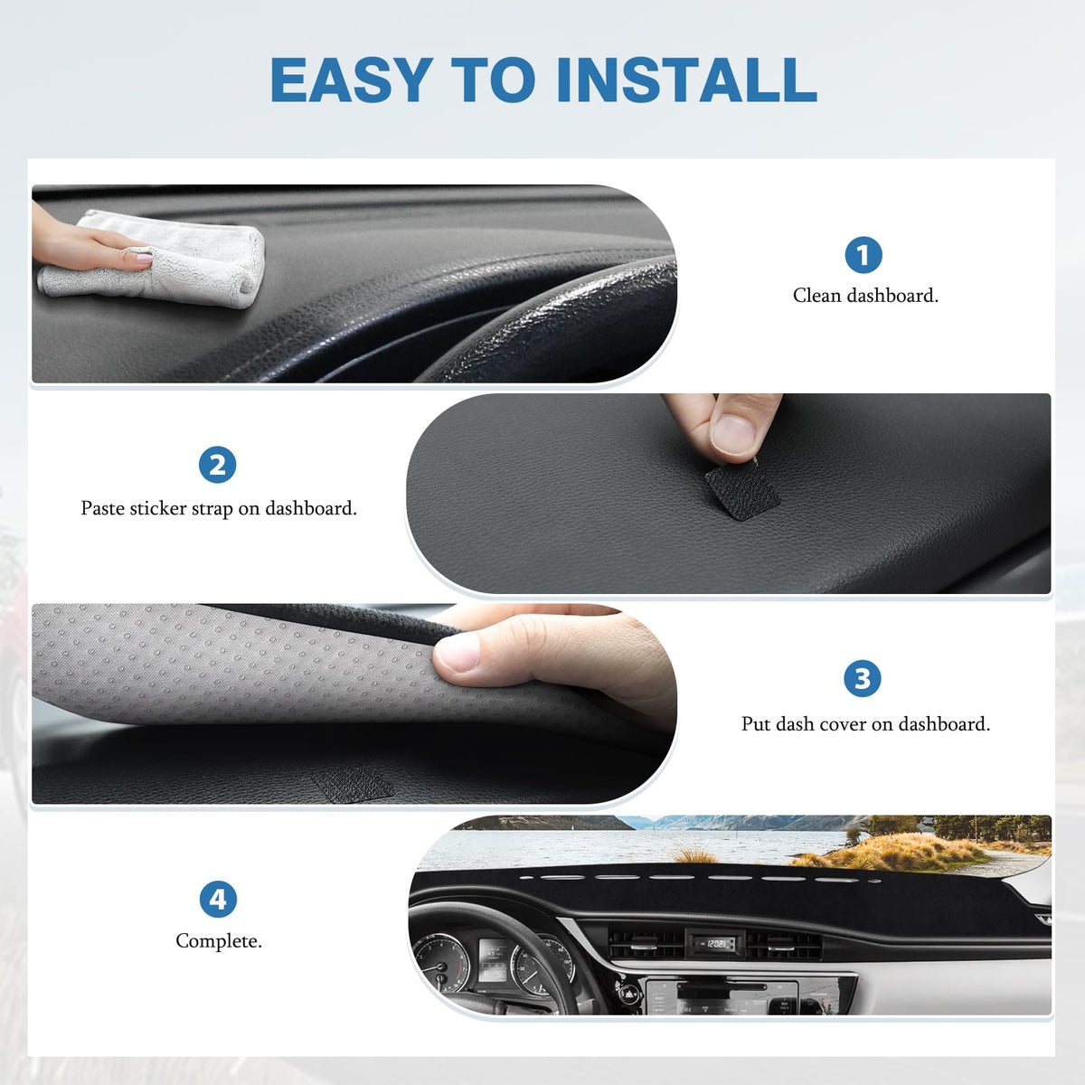 FIILINES packaging with included adhesive straps for quick install and removal
