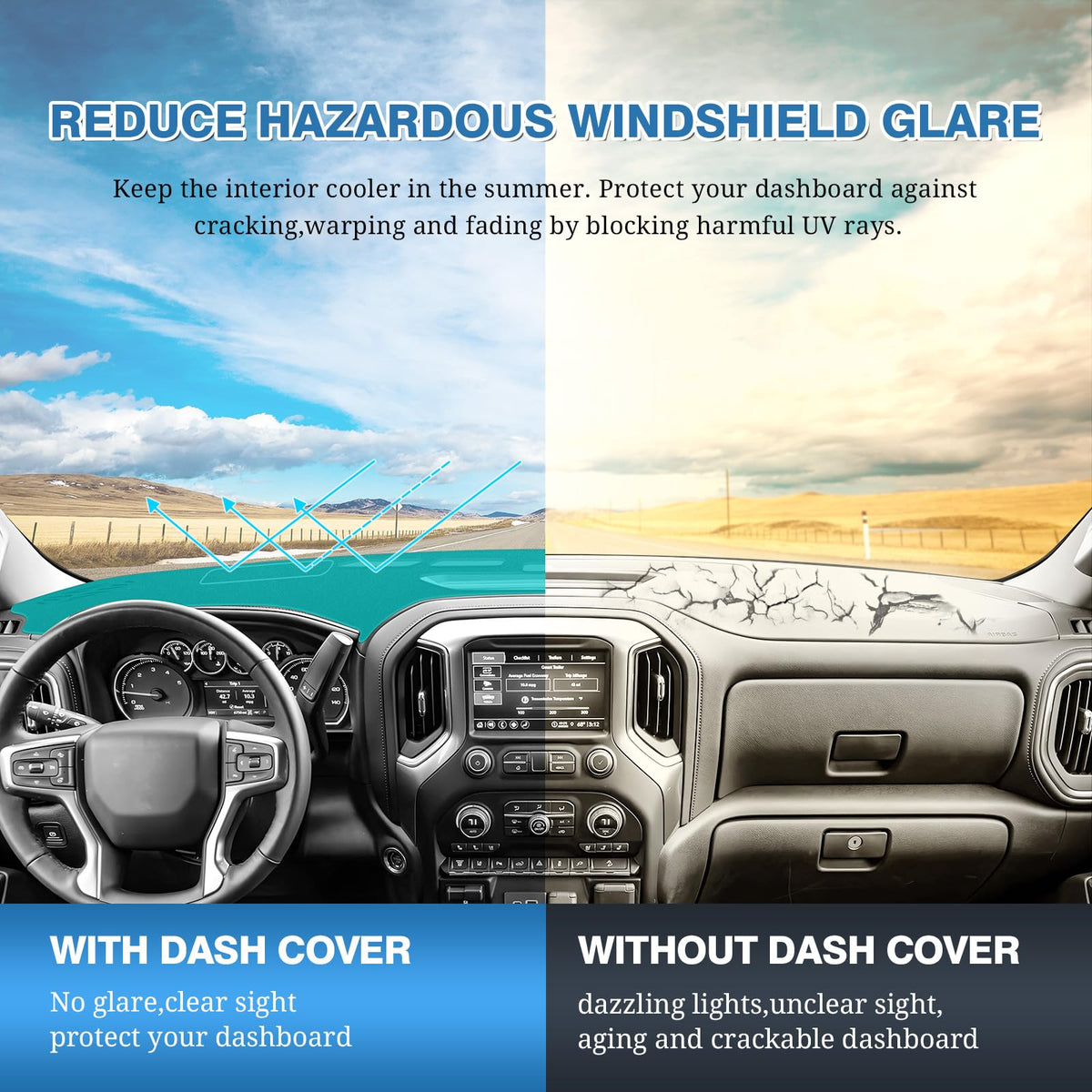 FIILINES size comparison on dash demonstrating accurate custom fit