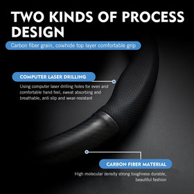 Fiknonk cover installed on steering wheel demonstrating improved grip and control