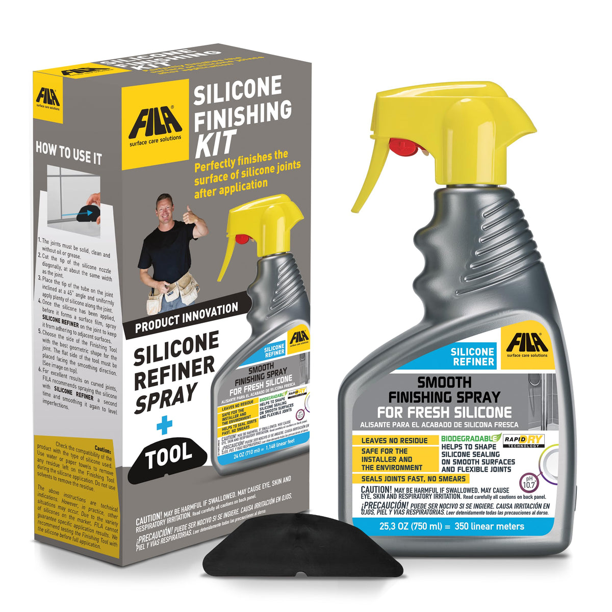 FILA Surface Care Solutions front packaging showing 24oz kit benefit of professional finish