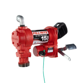 Fill‑Rite front view of pump showing durable cast iron housing and mounting