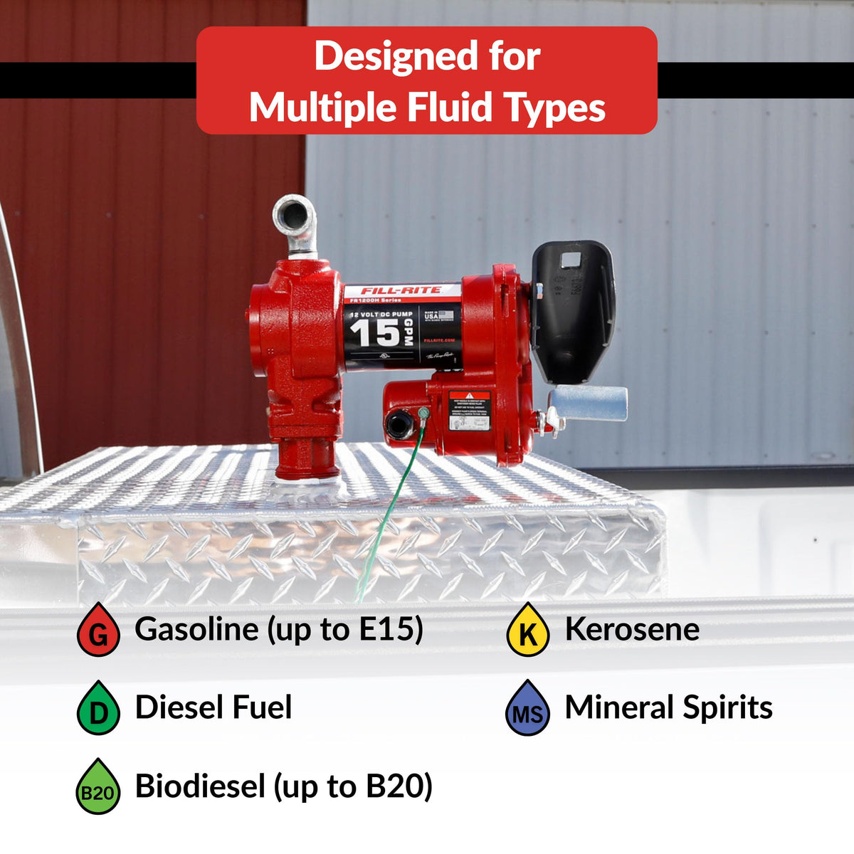 Fill‑Rite bung mounted on truck tank demonstrating secure mobile installation
